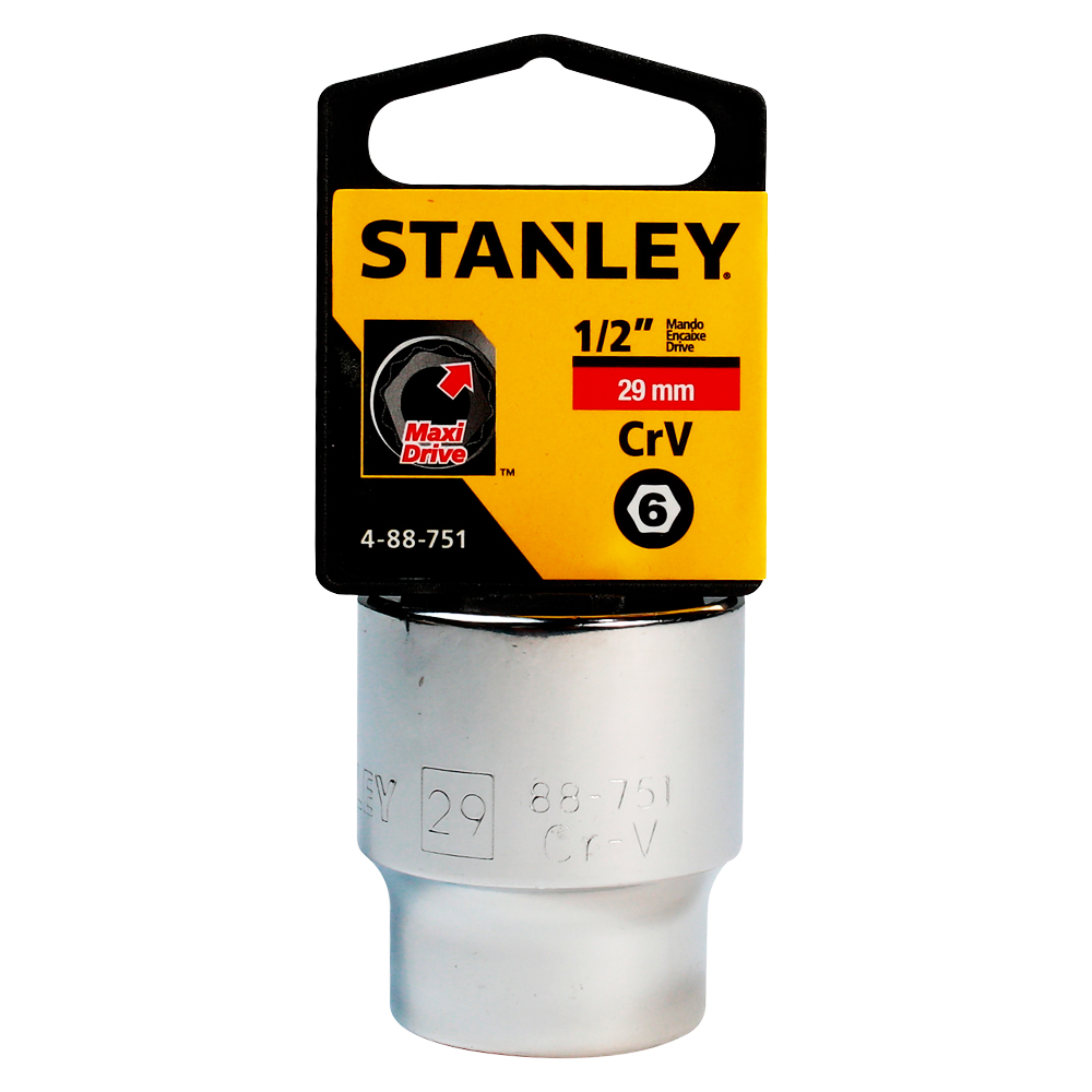 [H0488751] Socket Stanley 1/2 Corto 6pt. Cromo Vanadio. X 29mm
