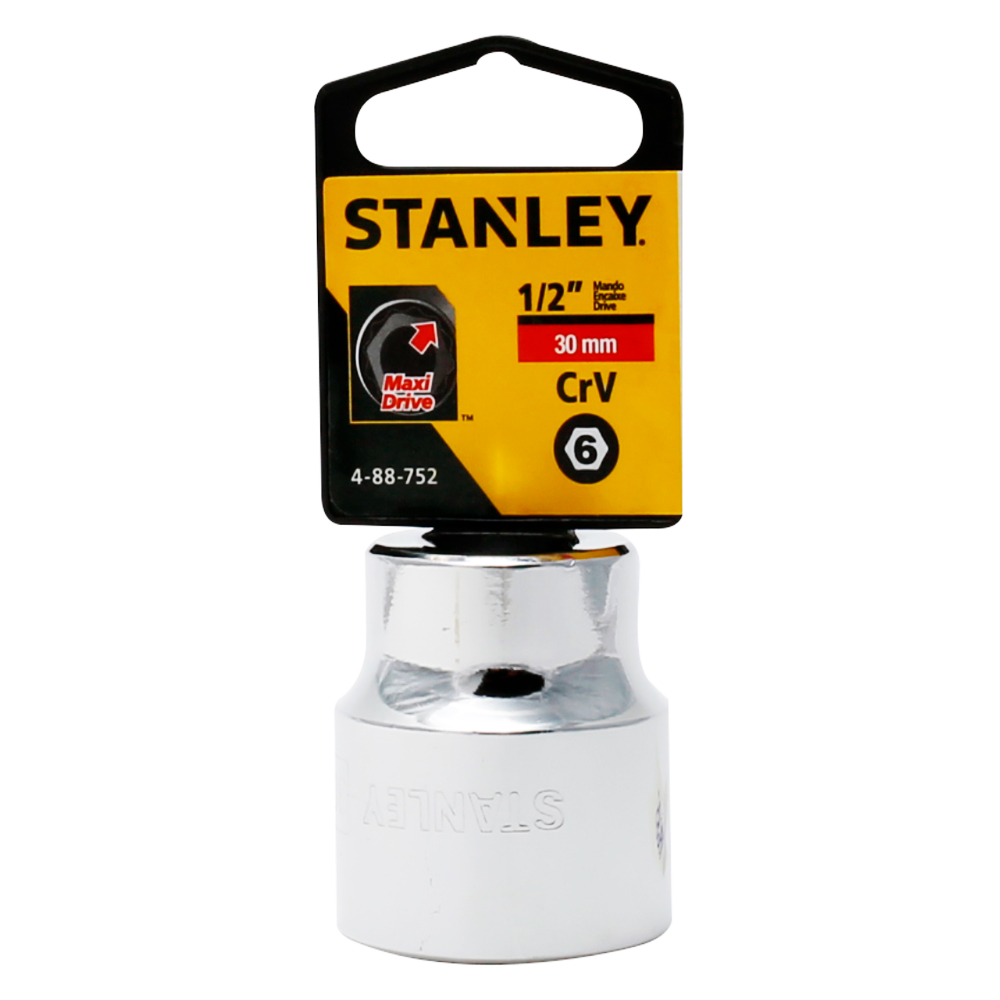 [H0488752] Socket Stanley 1/2 Corto 6pt. Cromo Vanadio. X 30mm