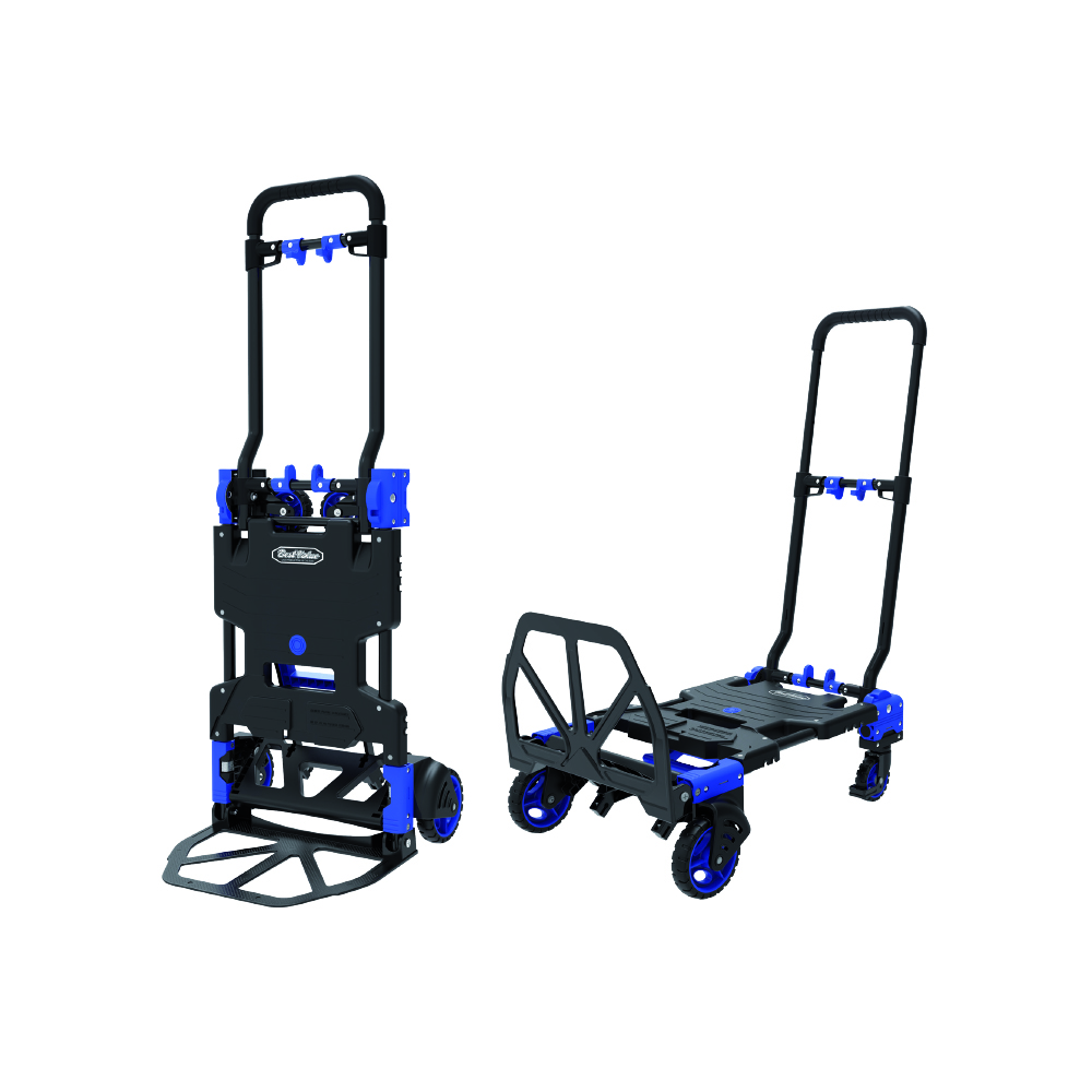 [H06110] Carretilla Plegable Multifuncional 250kg Aluminio. Negro. 300lbs