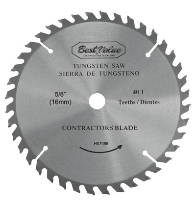 [H07087] Sierra Circular 10 40dts. Tungsteno. 40tpi