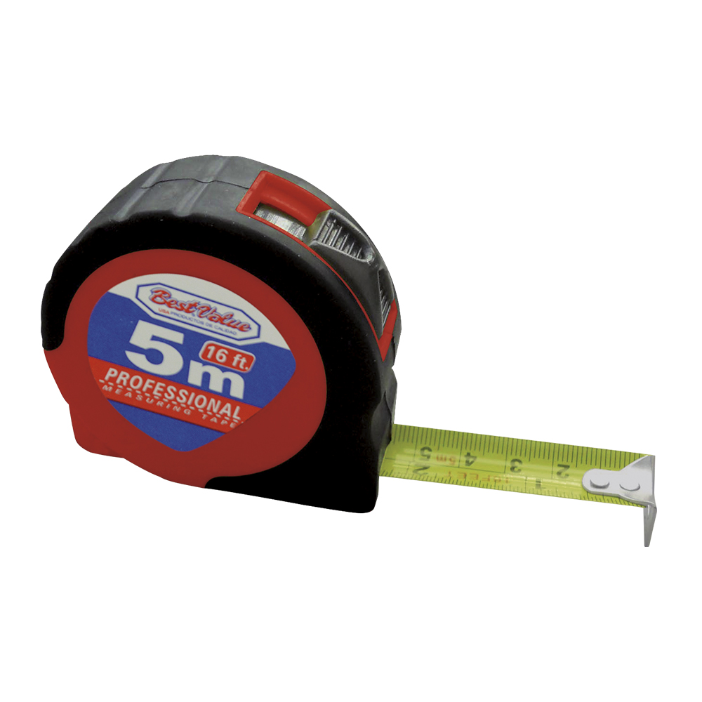 [H07095] Cinta Metrica 5 Mts Ergo. Rojo/negro. 5mts