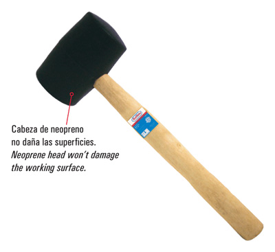 [H07322] Mazo De Goma 65mm (). Neopreno. 16 Oz(452gr)