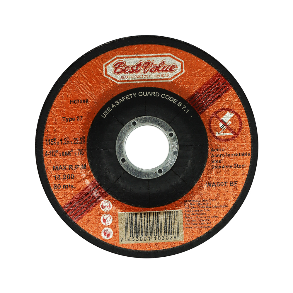 [H07398] Disco Para Cortar Metal 4-1/2 X. 045. Naranja. X 0. 045