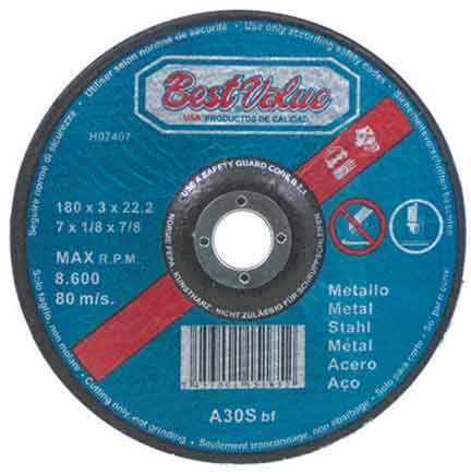 [H07406] Disco Para Cortar Metal 4-1/2 X 7/64. Azul. 1/8