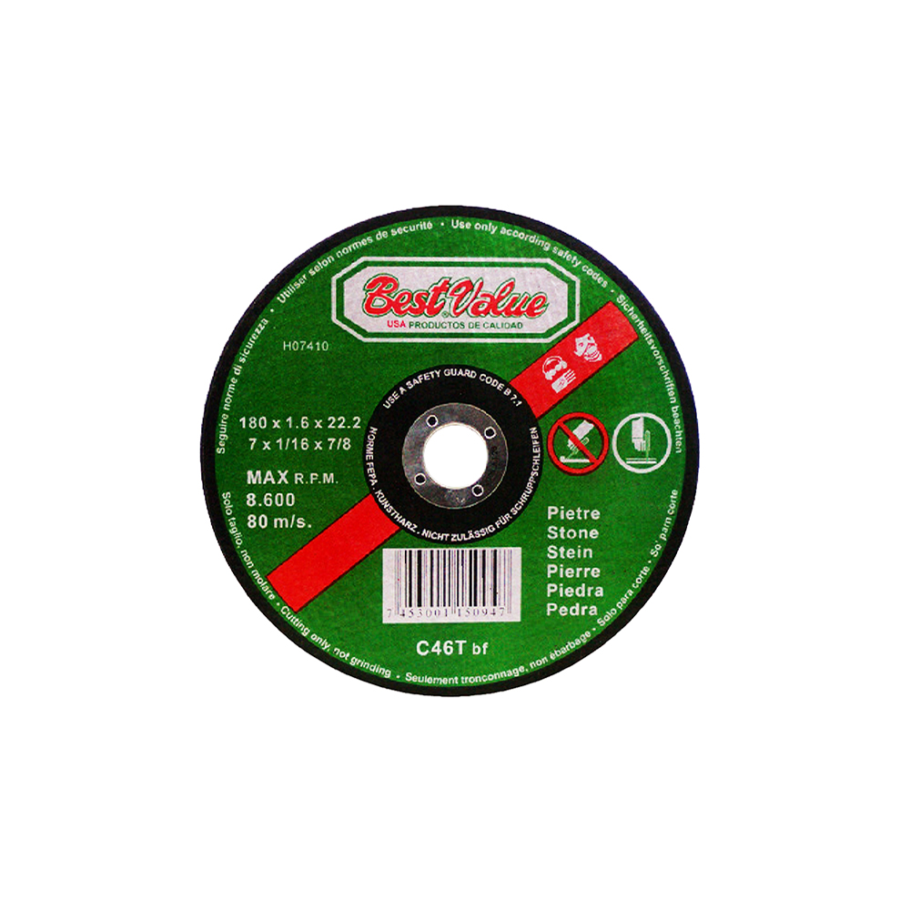 [H07410] Disco Para Cortar Concreto 7 X 1/16. Verde. 1/16