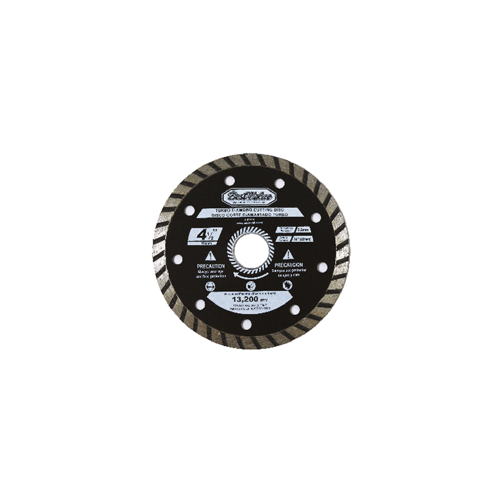 [H07416] Disco D/diamante Turbo 4-1/2. Negro. 4-1/2