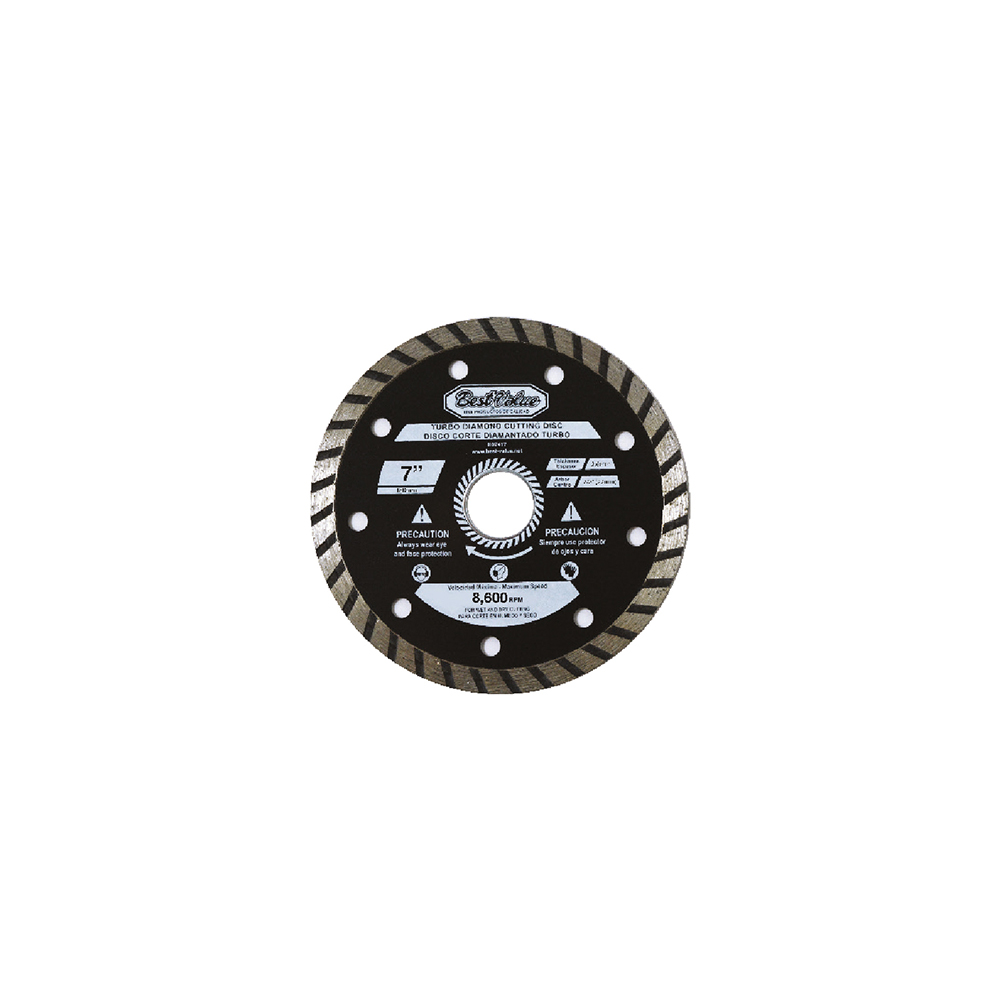 [H07417] Disco D/diamante Turbo 7. Negro. 7