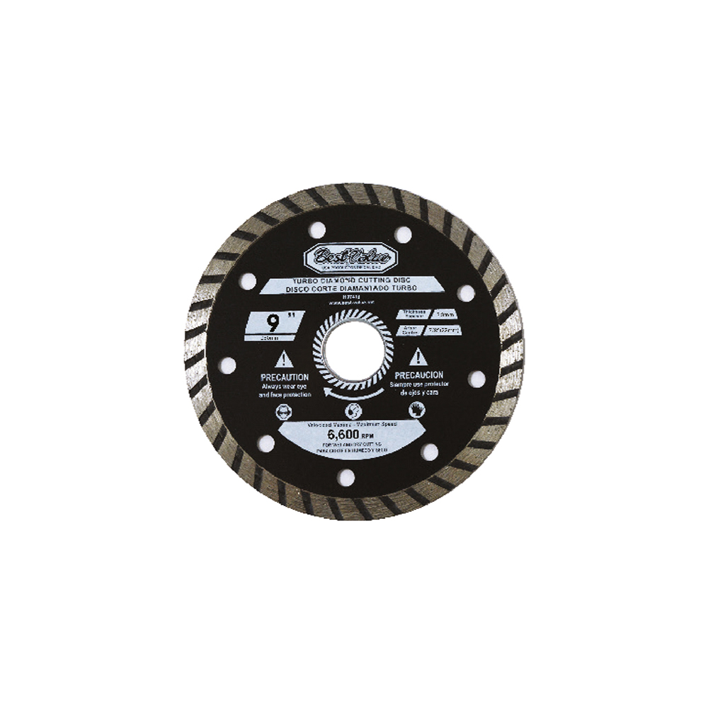 [H07418] Disco D/diamante Turbo 9. Negro. 9