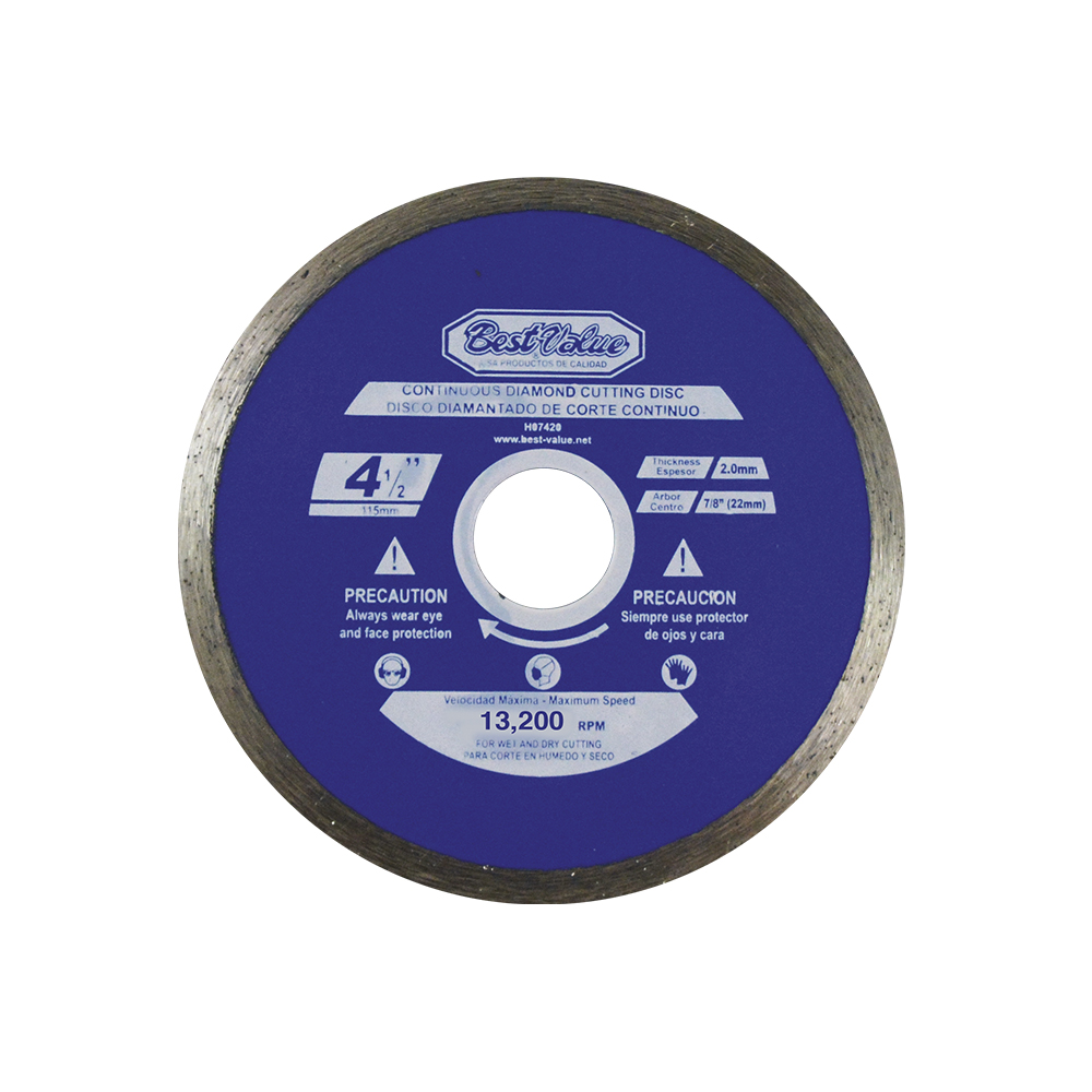 [H07420] Disco D/diamante Continuo 4-1/2. Azul. 4-1/2
