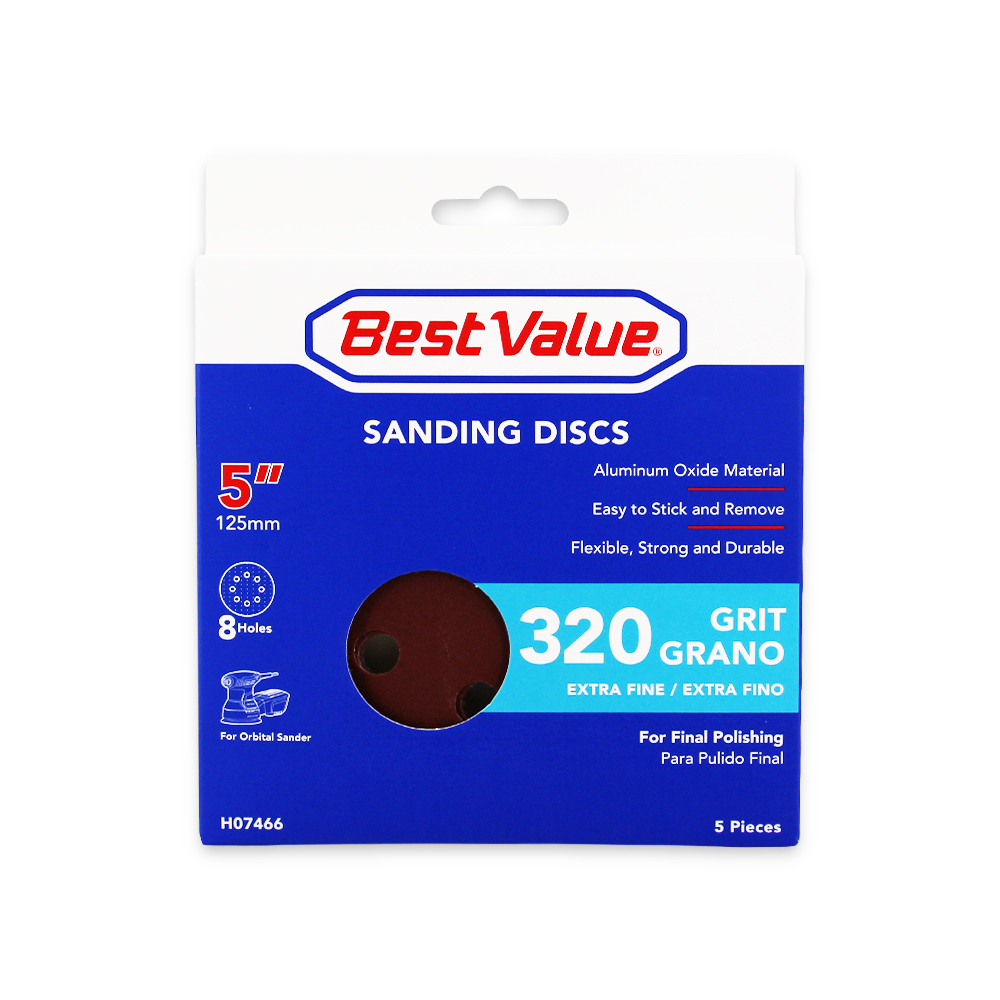 [H07466] Disco De Lija 5 Gano 320g 5pzas. Rojo. #320
