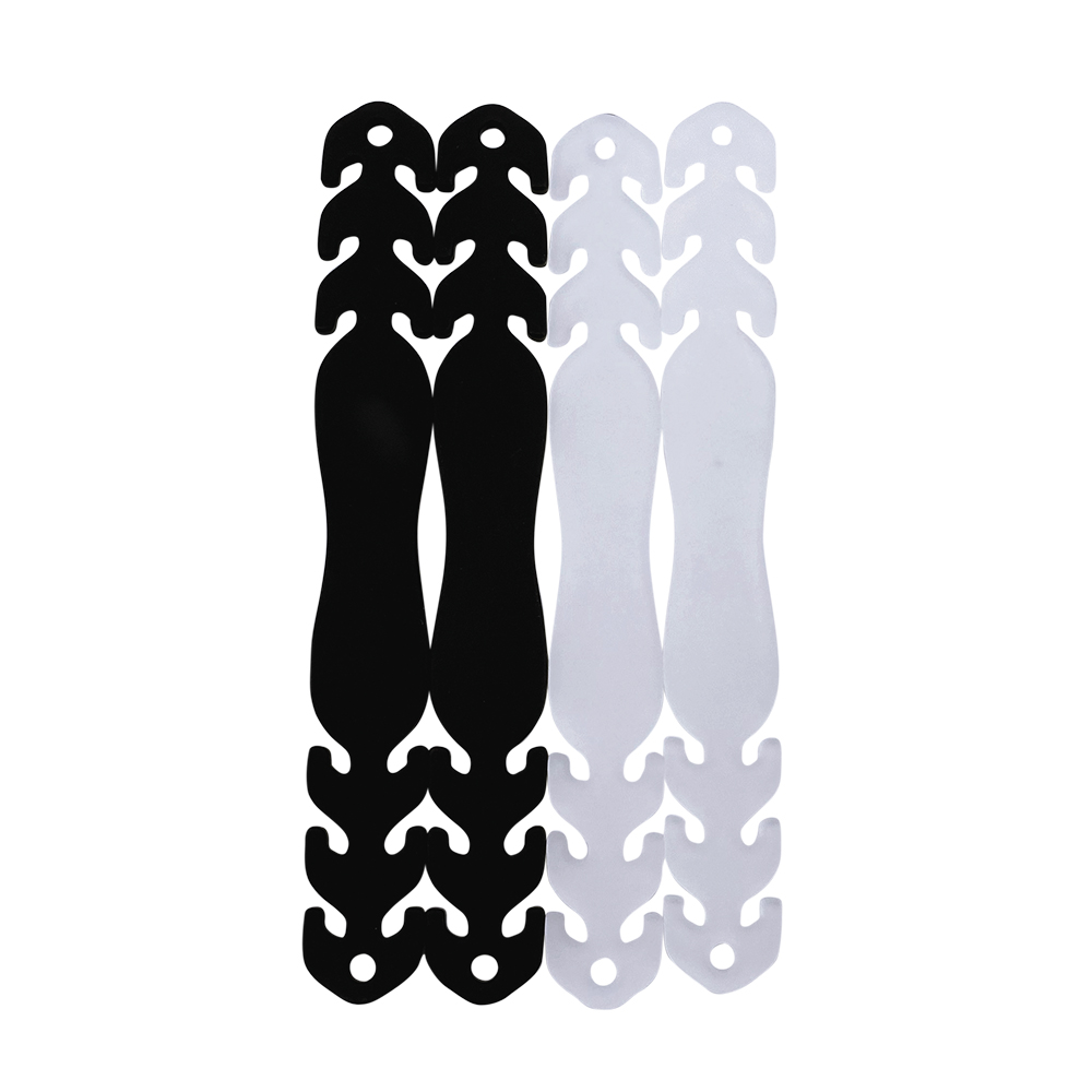 [H10999] Extension Ajustable Para Mascariilla (10 Pzas) (d). Blanco Y Negro. 157mm X20mm