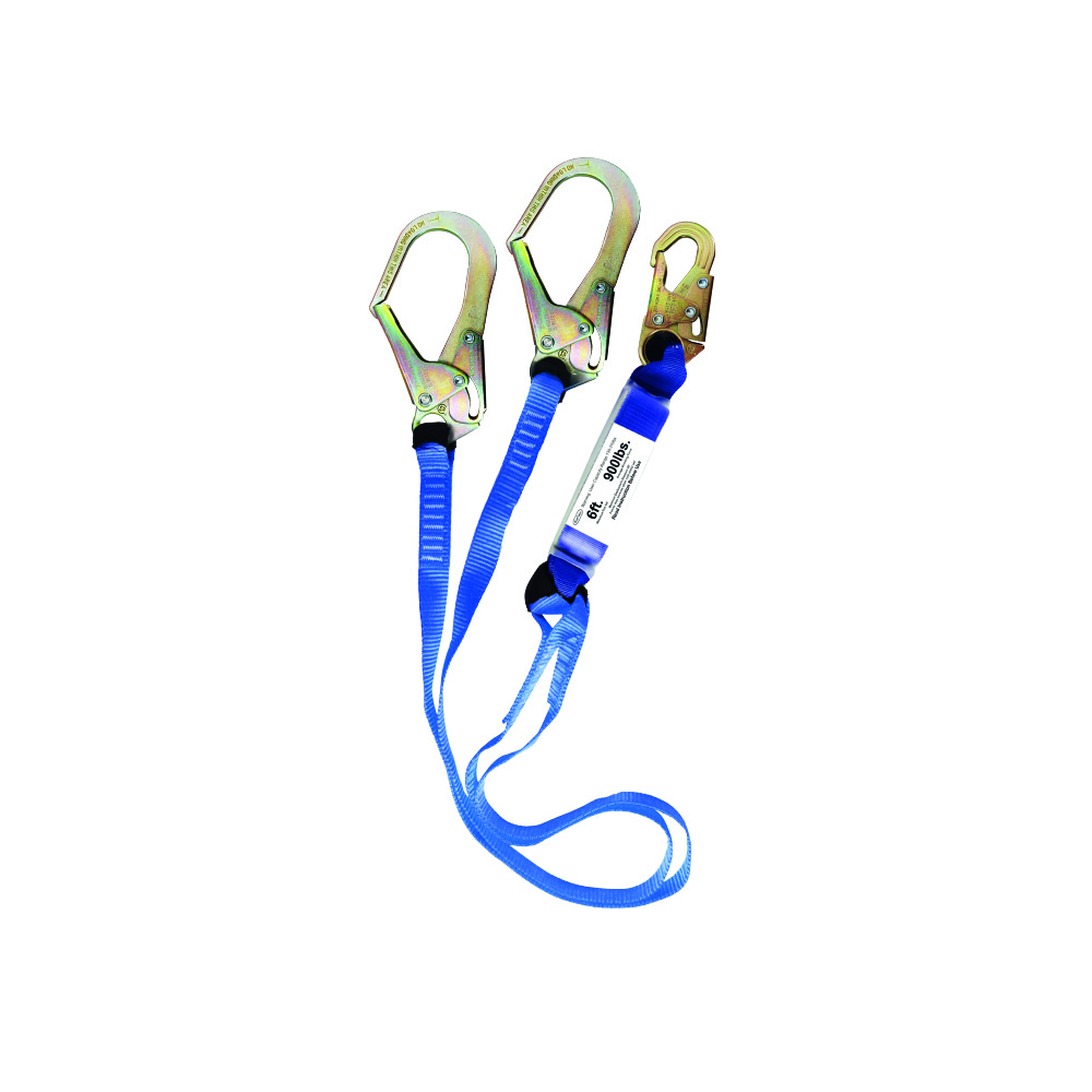 [H11057] Linea De Vida Doble Gancho Con Absorbedor. Azul. 140kgs