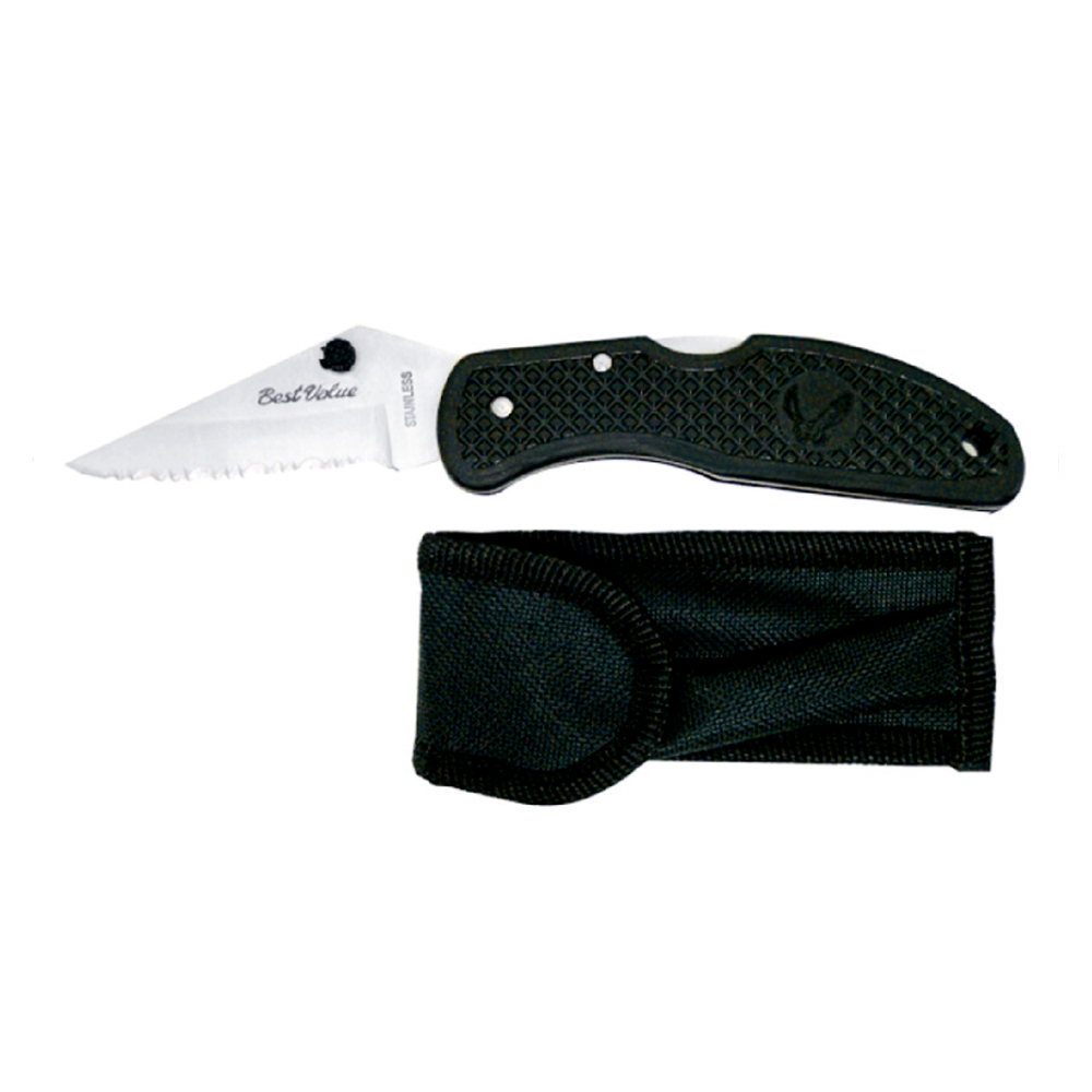 [H12003] Cuchilla Mango Plastico Negro Bestvalue. Negro. 7 (175mm)