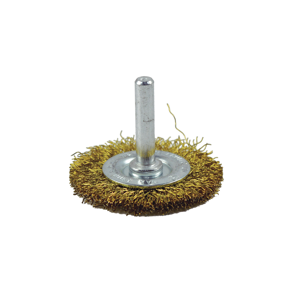 [H16028] Cepillo Circular Para Taladro De 2 X 12mm. Bronce.