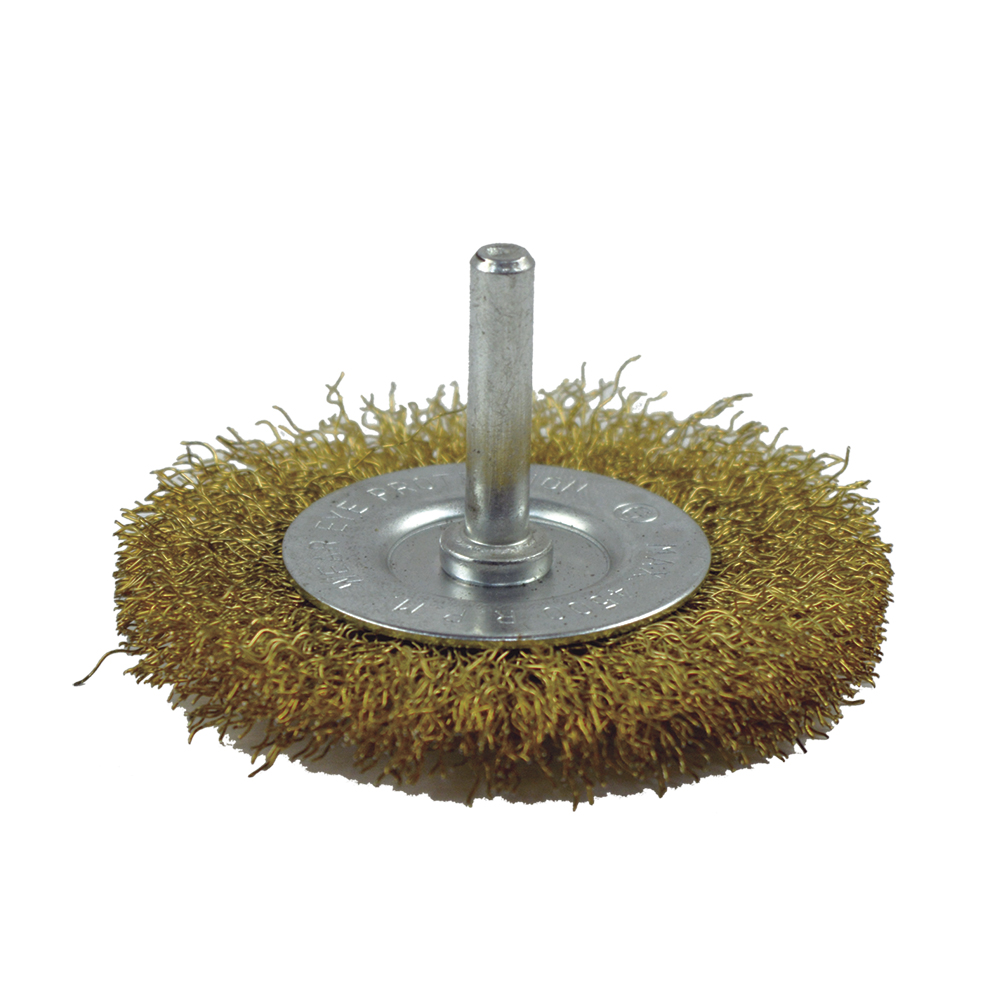 [H16030] Cepillo Circular Para Taladro De 3 X 12mm. Bronce.
