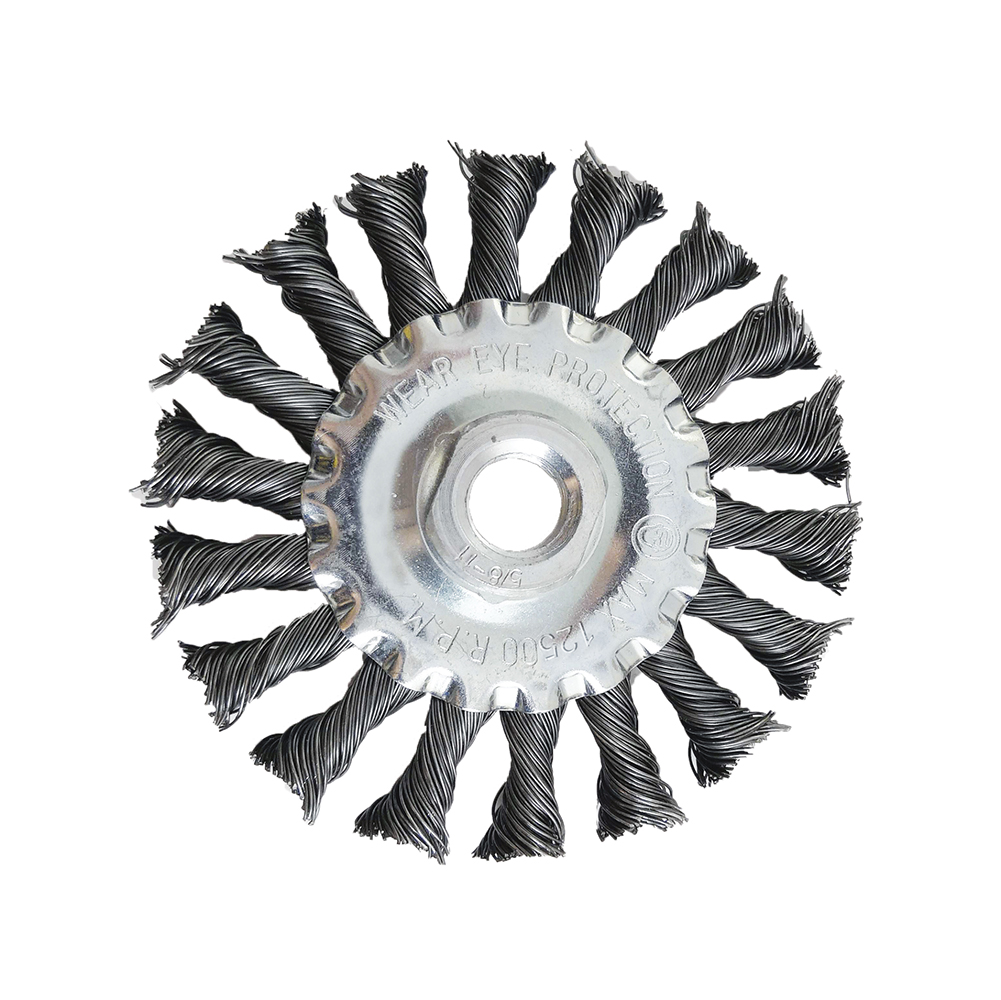 [H16041] Cepillo Circular 6 Alambre Trenzado. Bronce.