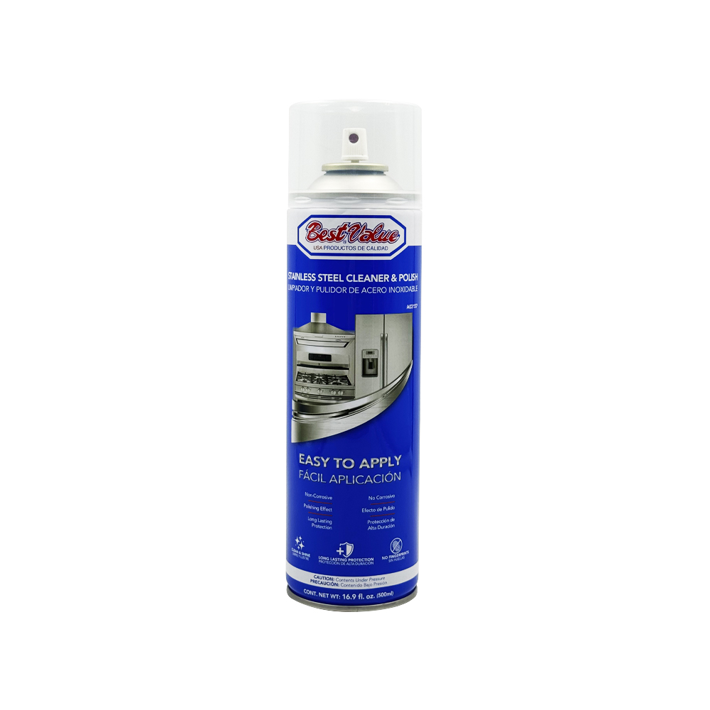 [A03157] Limpiador Y Pulidor De Acero Inoxidable. Transparente. 500ml. (en Spray)