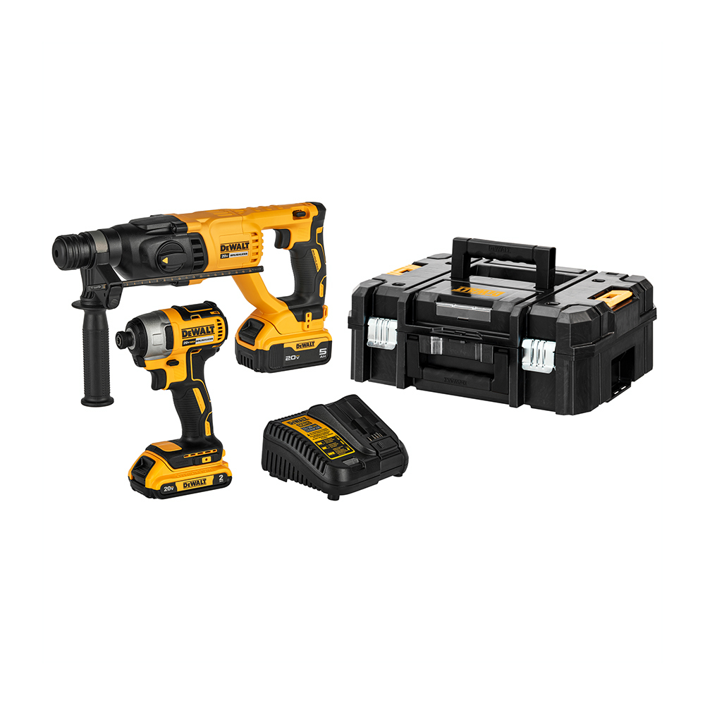 [H1811891] Kit rotomartillo SDS Plus + atornillador de impacto DEWALT DCK260D1P1T