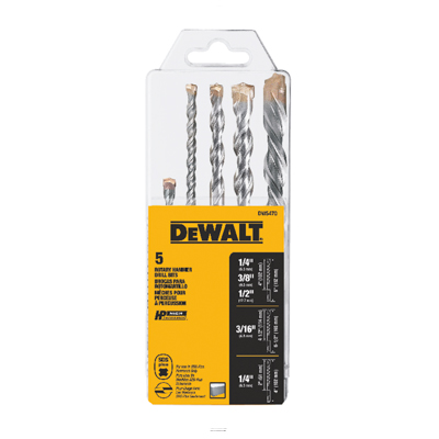 [H1821065] Juego De Brocas Sds Plus (5 Pzas) Dw5470. Punta Carburo. 1/4 3/16 3/8 1/2