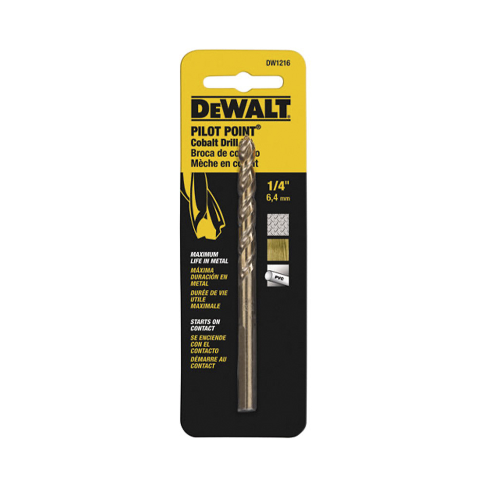 [H1821111] Broca De Cobalto Pilot Point 1/4 Dwa1216. Acero Al Cobalto.