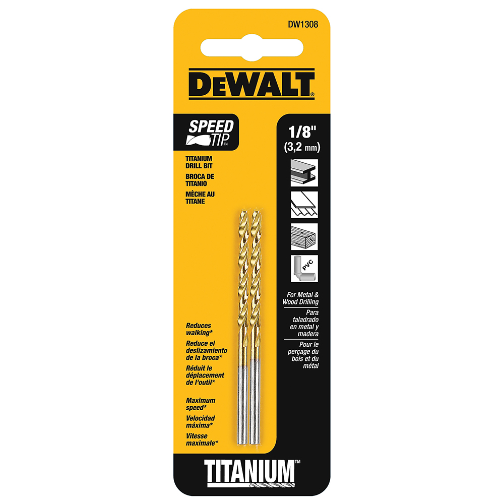 [H1821158] Broca De Titanio Para Metal 1/8 Dw1308g. Titanio.