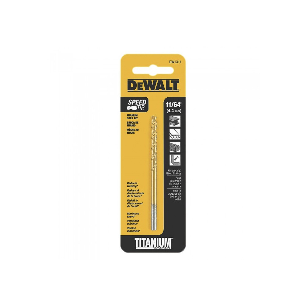 [H1821161] Broca De Titanio Para Metal 11/64 Dw1311g. Titanio.