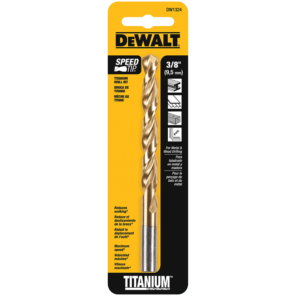 [H1821168] Broca De Titanio Para Metal 3/8 Dw1324g. Titanio.