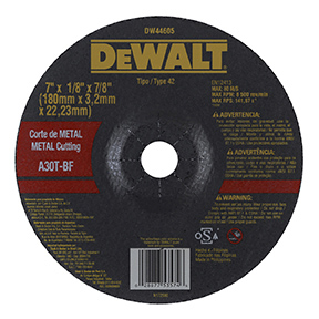[H1821504] Disco Corte Metal Dewalt 7x1/8 Dw44605. Gano Oxido De Aluminio. 7 X 1/8