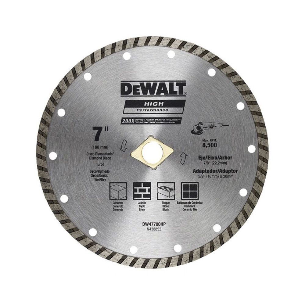 [H1821703] Disco Diamante Turbo-t Concreto 7 Dw47700hp. Industrial. X 7/8