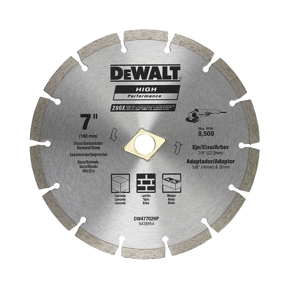 [H1821705] Disco Diamante Segmentado Concreto 7 Dw47702hp. Industrial. X 7/8