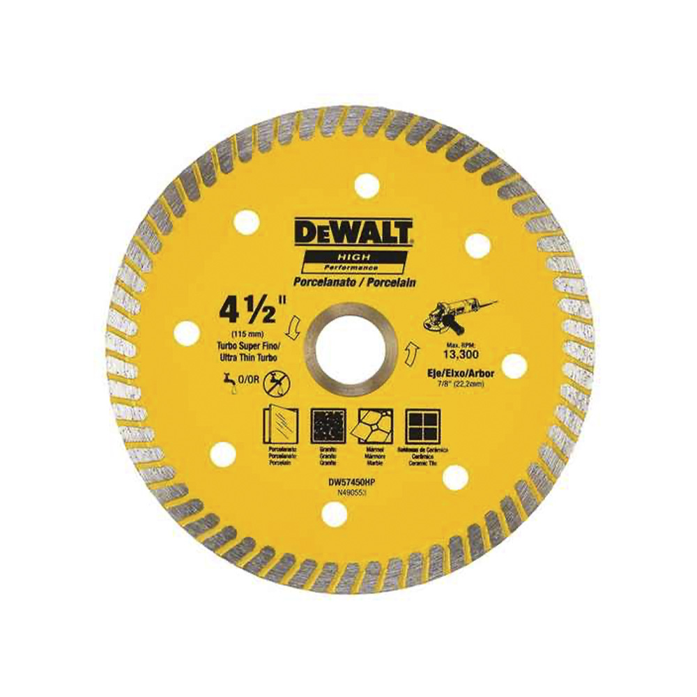 [H1821720] Disco Diamantado Turbo Ultradelgado Concreto 4-1/2 Dw57450hp