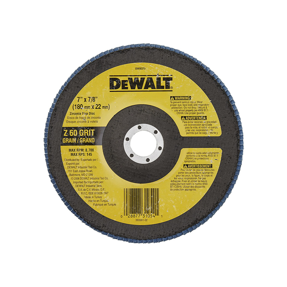 [H1821905] Flap Disc Dewalt 7 60 G Dw8323. Laminado Zirconio. 60gr