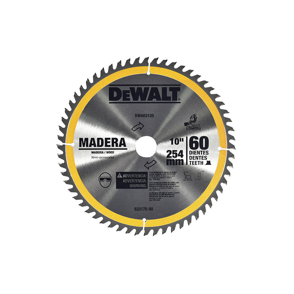 [H1822000] Disco Sierra Madera Dw 10x60d Dwa03120. Carburo De Tungsteno. 10 X 60d