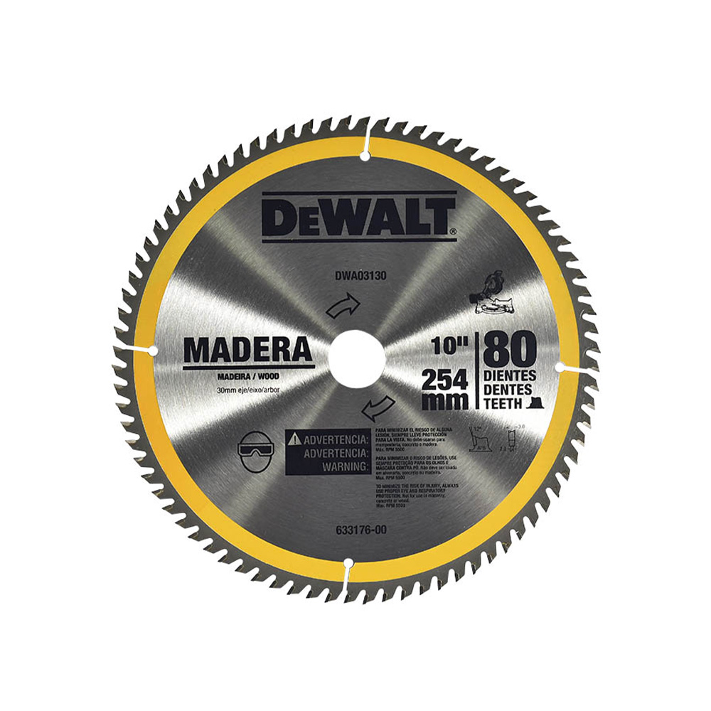 [H1822001] Disco Sierra Madera Dw 10x80d Dwa03130. Carburo De Tungsteno. 10 X 80d