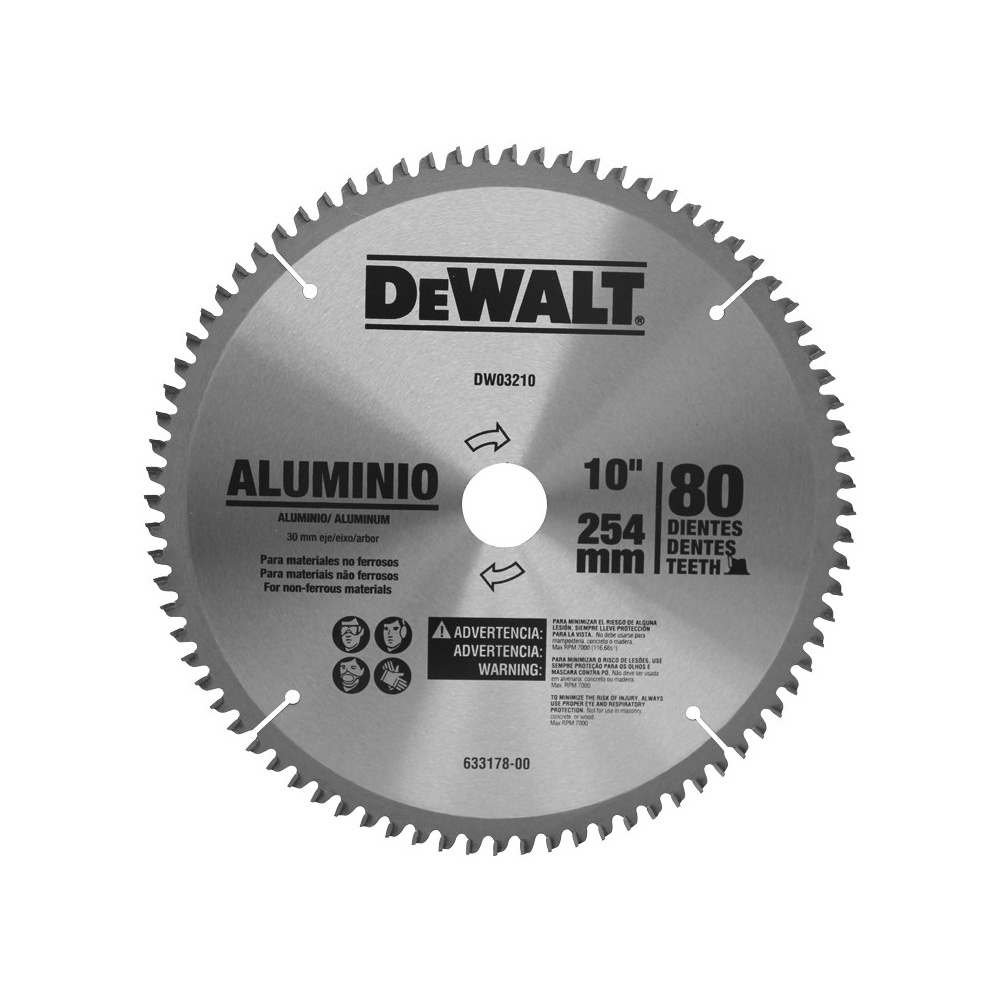 [H1822100] Disco Sierra Aluminio 10x80d Dw03210. Carburo De Tungsteno. 10 X 80d