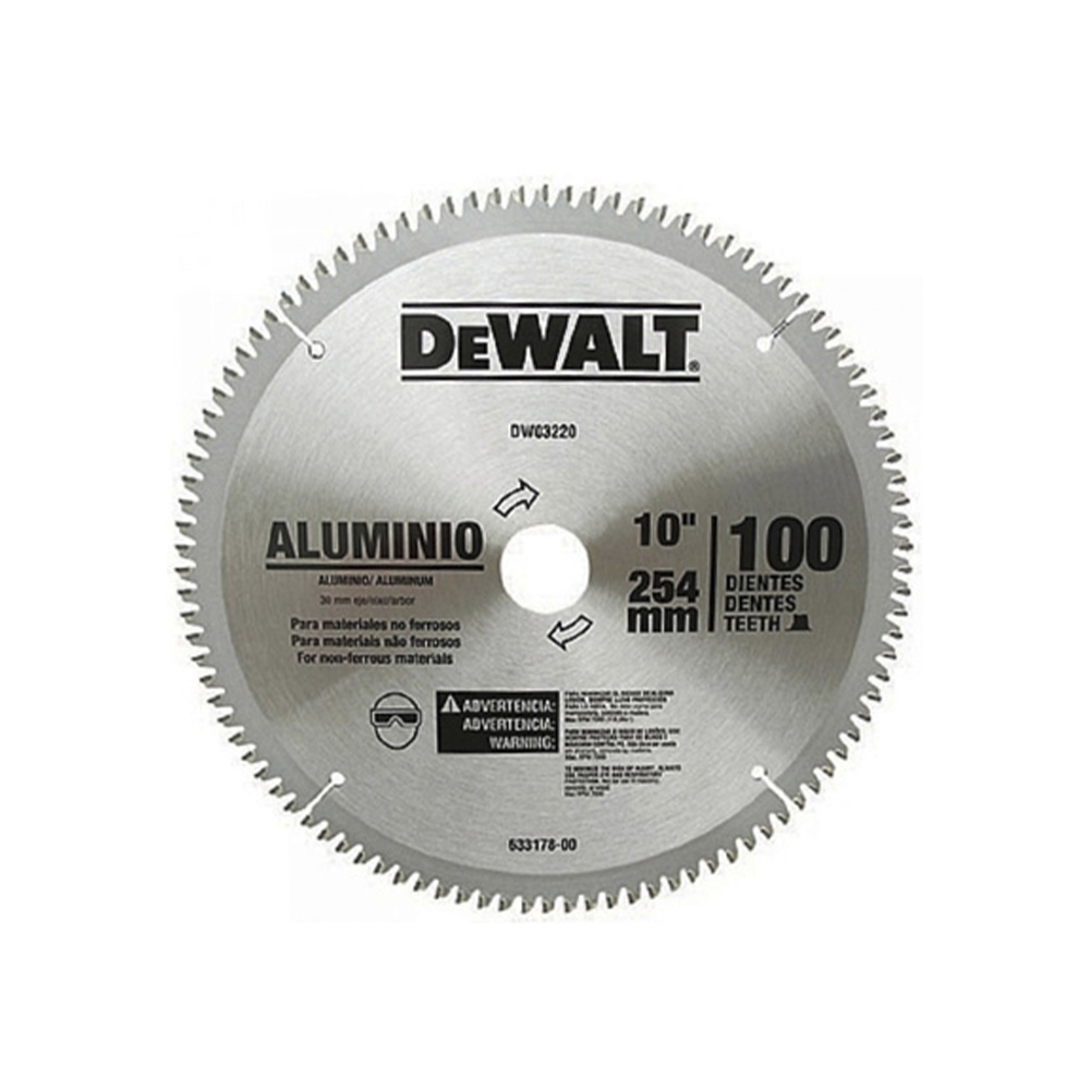 [H1822101] Disco Sierra Aluminio 10x100d Dw03220. Carburo De Tungsteno. 10 X 100d