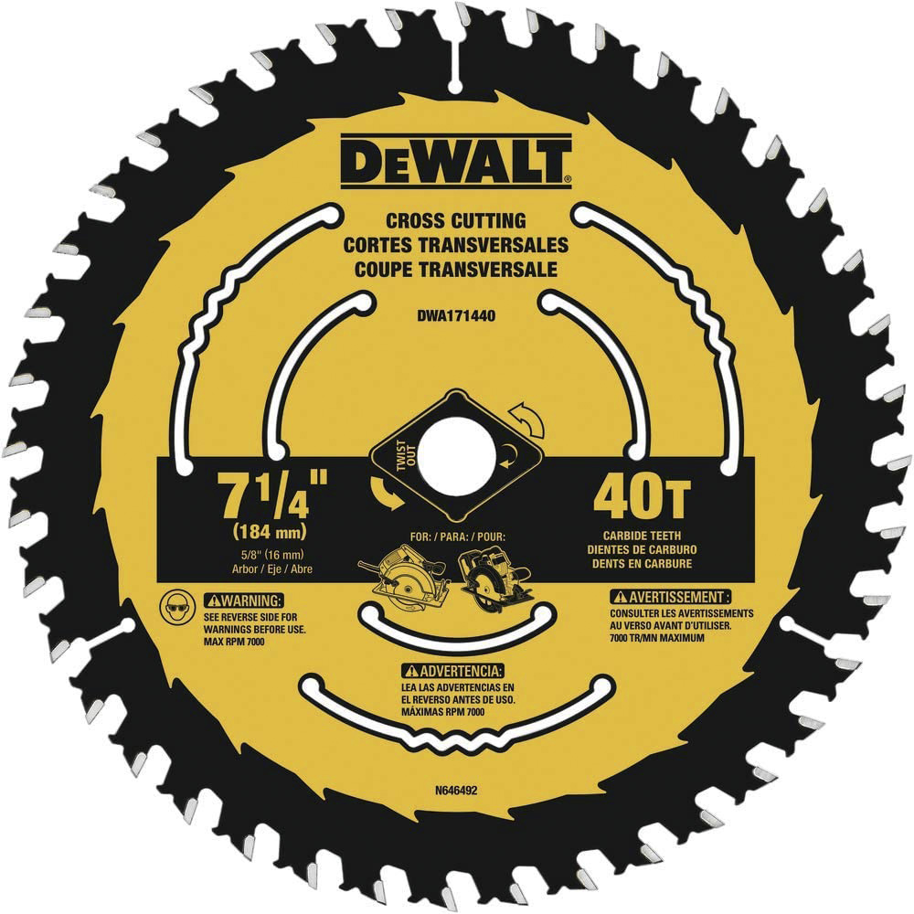[H1822202] Disco Carburo Dewalt 7-1/4x40d Dwa171440