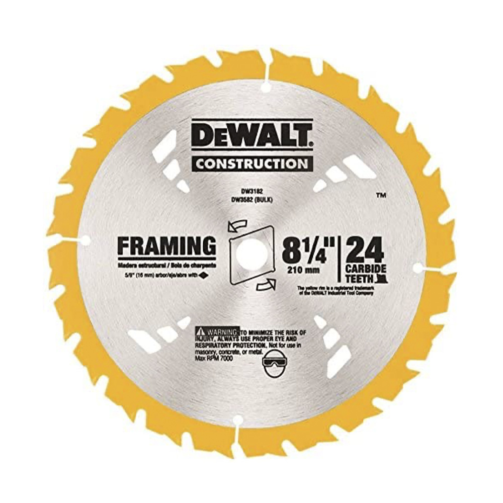 [H1822203] Disco Carburo Dewalt 8-1/4x24d Dw3182 (d). De Tungsteno. 8-1/4 X 24d