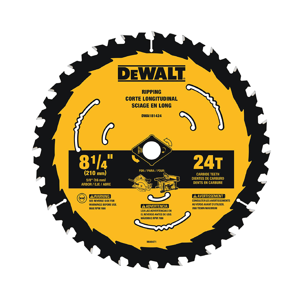 [H1822206] Disco Carburo Dewalt 8-1/4 X24d Dwa181424. De Tungsteno. X 24d
