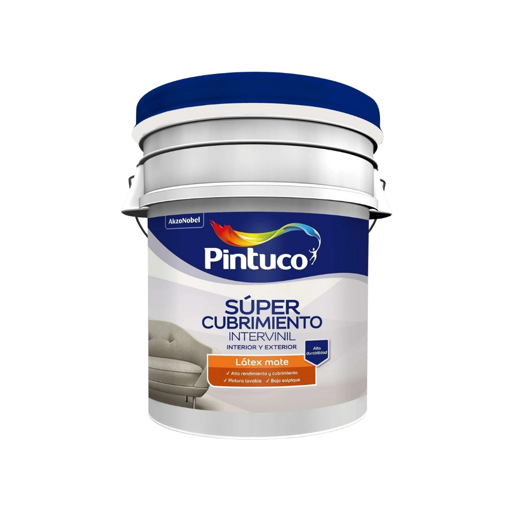 [A14636] Super Cubrimiento Latex Mate Base white 5GL (18.925l)