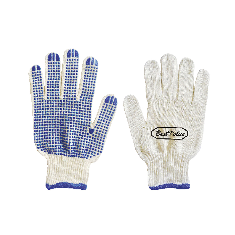 [H19107Z] Guante De Puntos Plasticos Azul. 9-1/2 (238mm)