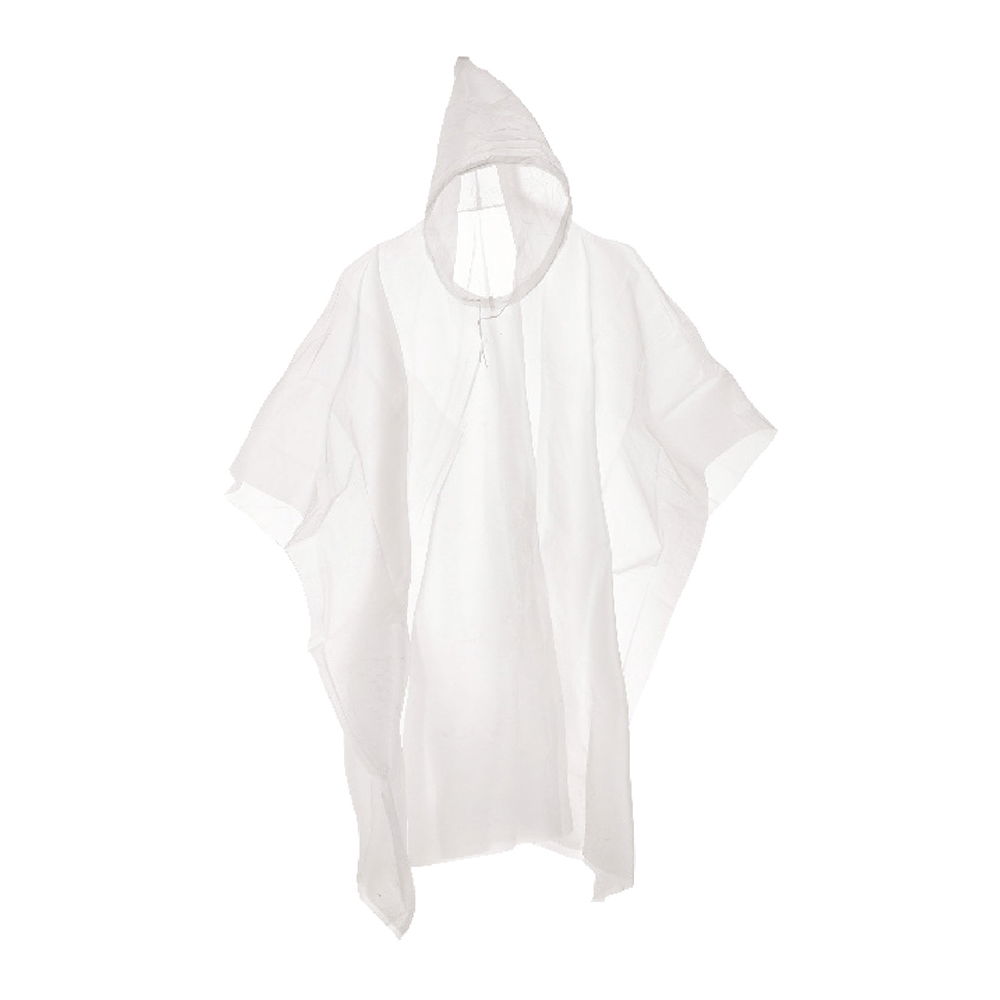 [H19795] Capote Universal Tipo Poncho Peva 50x80. Blanco. 50 X80