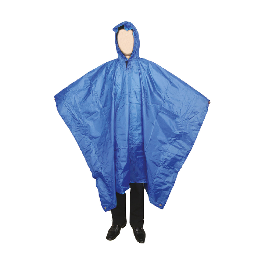 [H19796] Capote Universal Tipo Poncho Pvc/azul 50x39. Azul. 50 X80