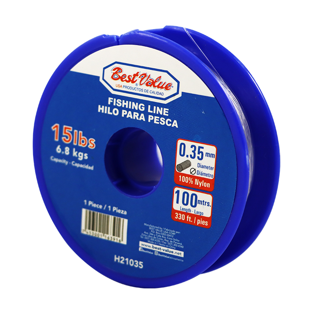 [H21035] Hilo Para Pesca 0. 35 Mm X 100m ( 15 Lbs. ). Nylon. Transparente