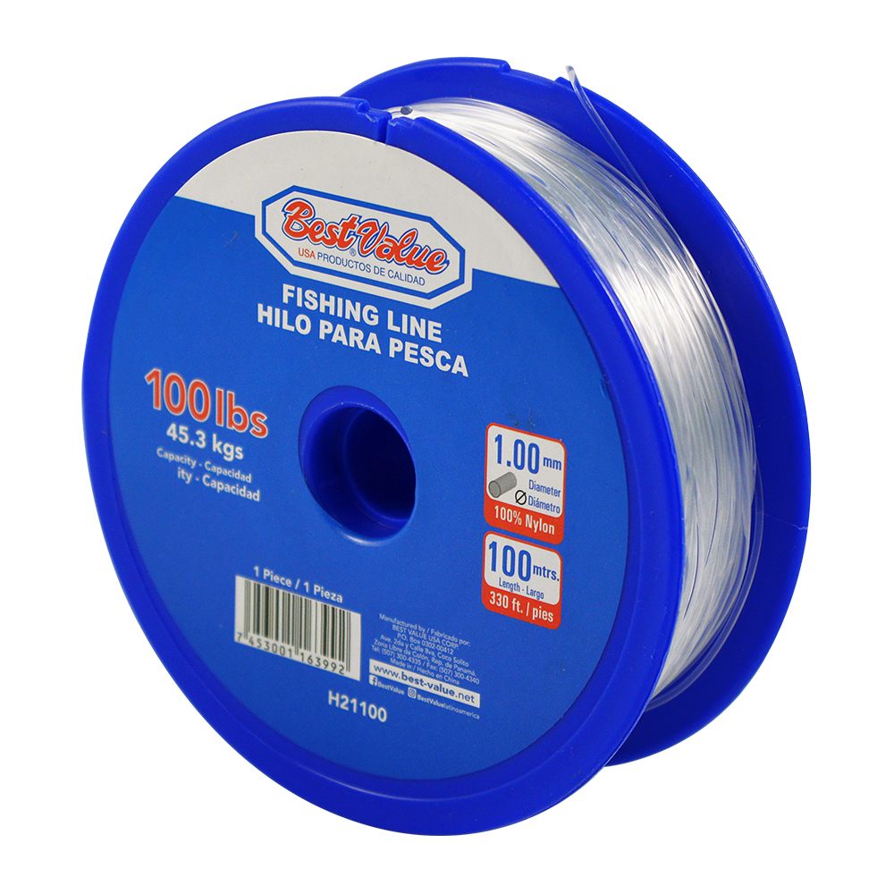 [H21100] Hilo Para Pesca 1. 00 Mm X 100m (100 Lbs). Nylon. 100 Lbs. Transparente