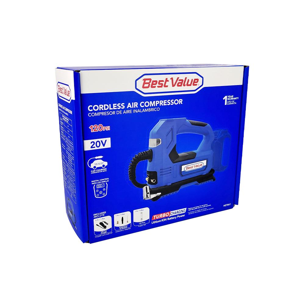 [H27061] Compresor De Aire 20v Inalambrico. Azul.