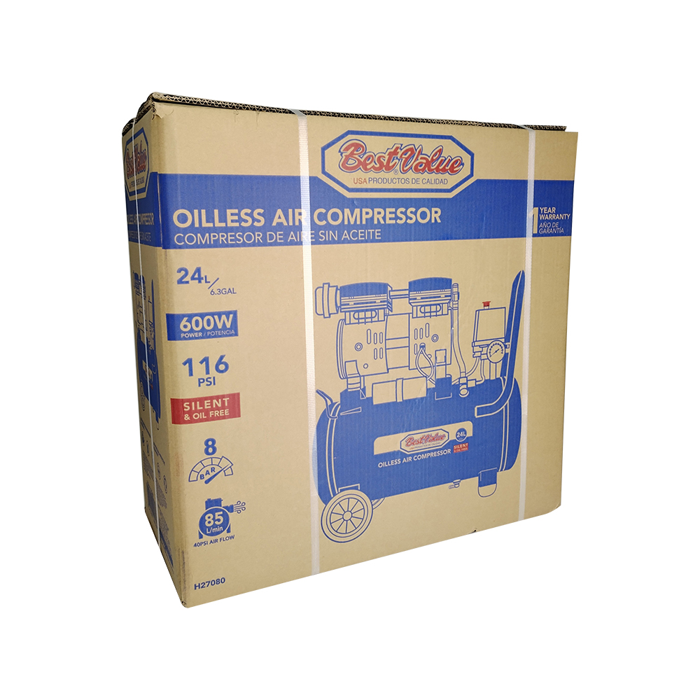 [H27080] Compresor De Aire 24l 116psi 110-120v 50/60hz. Azul. 24 Litros (6. 3 Galones)