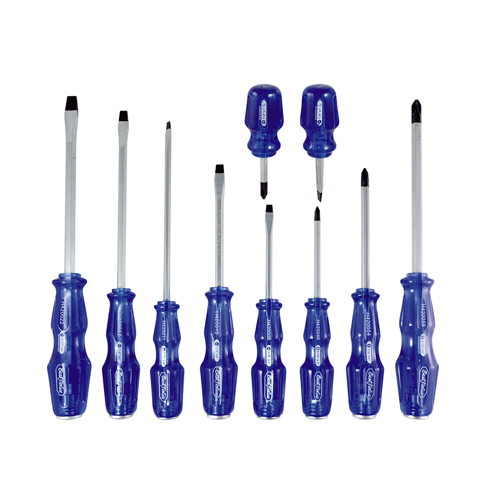 [H4200104] Juego Destornillador M/azul 10 Pcs. Cromo Vanadio. Pcs