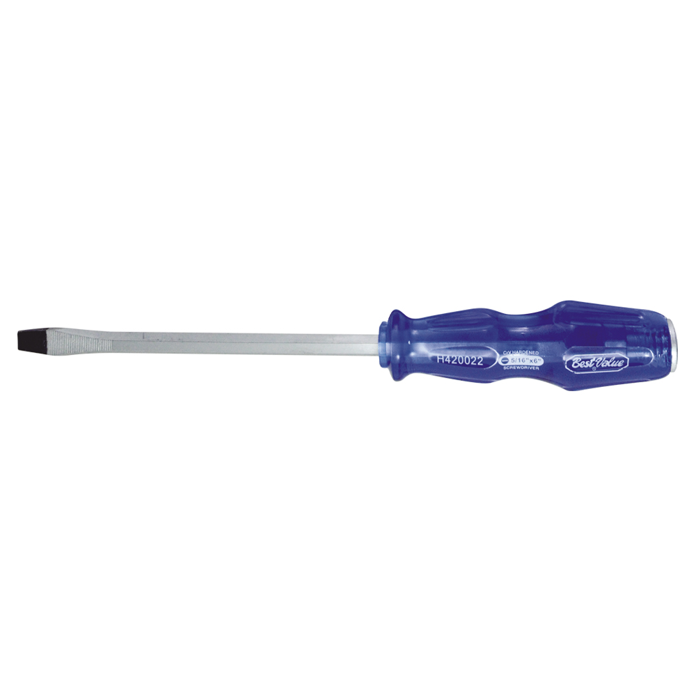 [H420022] Destornillador M/azul (-) 5/16x6. Cromo Vanadio. 5/16x6