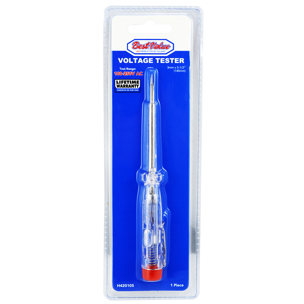 [H420105] Probador De Voltaje Destornillador. Transparente. 100-250v Ac
